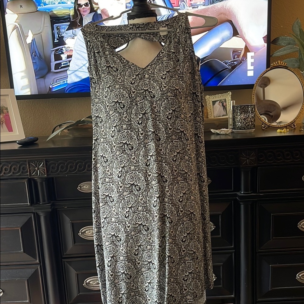 GAP Black and White One Shoulder Sundress